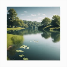 Pond Stock Videos & Royalty-Free Footage Canvas Print