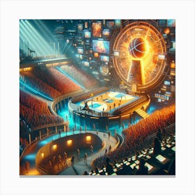 Futuristic Basketball Arena 1 Canvas Print