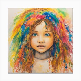 Precise Lines Of A Colorful Crayon Drawing Of An U3 Canvas Print