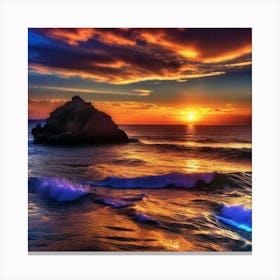 Sunset On The Beach 540 Canvas Print