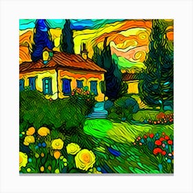 House In The Garden Canvas Print