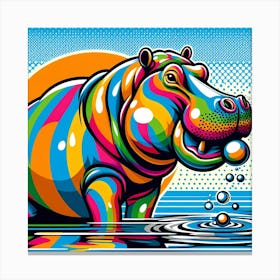 Pop Hippo 6 Canvas Print