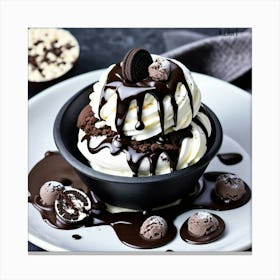 Oreo Ice Cream Canvas Print