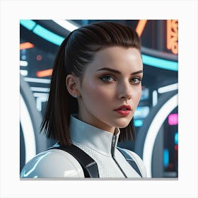 Futuristic Woman 8 Canvas Print