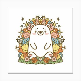 Kawaii Bear Canvas Print