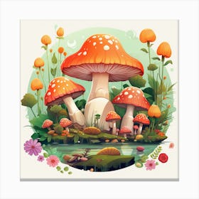 Mushroom Forest Canvas Print