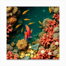 Coral Reef With Fishes 4 Canvas Print