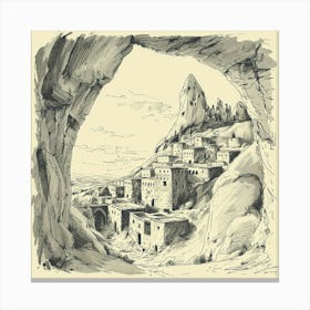 A Cappadocia In Turkey Hand Drawn Sketch Illustr 1720348811 2 Canvas Print