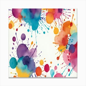 Watercolor Splashes Canvas Art Canvas Print