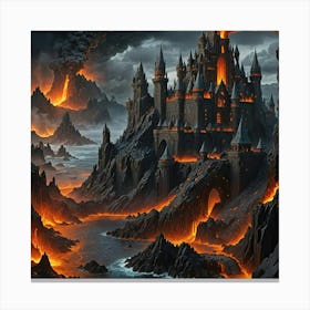 Carbon Lava Castle Canvas Print