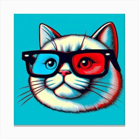 3d Cat Canvas Print