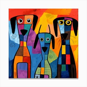 Three Dogs 2 Canvas Print