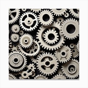Background Of Gears 2 Canvas Print