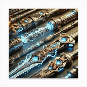 A Detailed View Of Energy Weapons Used By The Shen Canvas Print