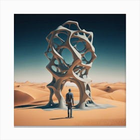 Sand Sculpture In The Desert 2 Canvas Print