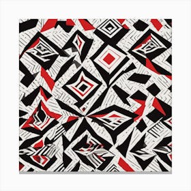 Red And Black Abstract Painting Canvas Print