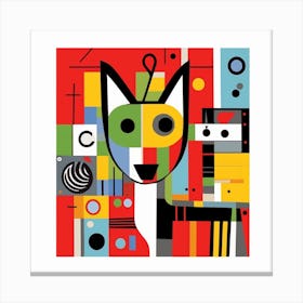 Cat geometric Canvas Print