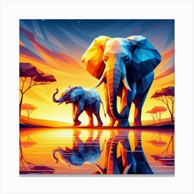 The River Rangers Elephants Canvas Print