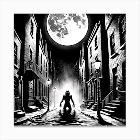 Werewolf In The Alley Canvas Print
