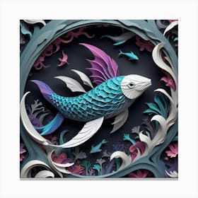 Paper Fish Canvas Print