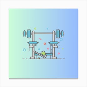 Illustration Of A Gym Canvas Print