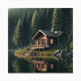 Cabin In The Woods Canvas Print