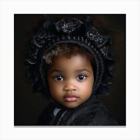 Portrait Of A Black Child 1 Canvas Print