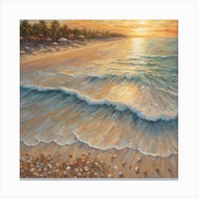 Aereal Beach Glitter Art Print (2) Canvas Print