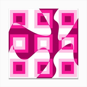 Pink Squares Canvas Print