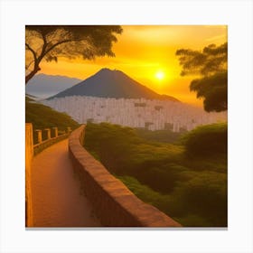 Sunset In Ecuador Canvas Print