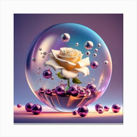 Rose In A Bubble Canvas Print