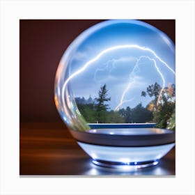Lightning In A Glass Ball Canvas Print
