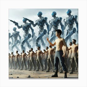 Robots In The Desert Canvas Print