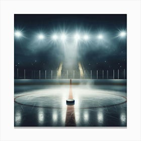 Hockey Rink At Night Canvas Print