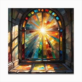 Stained Glass Window Canvas Print