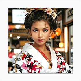 Creative Geisha Artwork 25 Canvas Print