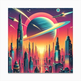 Futuristic City 12 Canvas Print