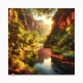 Sunrise In Zion National Park Canvas Print