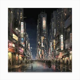 City At Night 1 Canvas Print