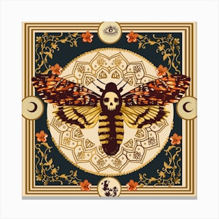 Death Moth Square Canvas Print