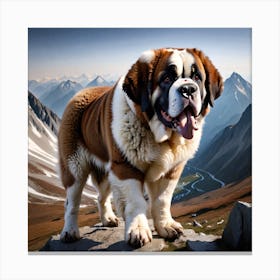 St Bernard Dog 73 Canvas Print