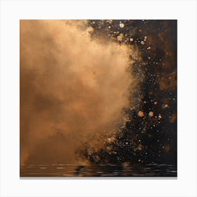 'Sunlight' Black And Gold Wall Art Canvas Print