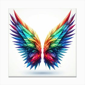 Low Poly Wings Canvas Print