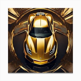 Golden Lamborghini 9 Canvas Print