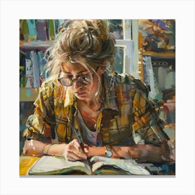 'Reading' Canvas Print