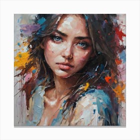 Girl With Blue Eyes Canvas Print