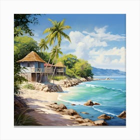 Beach Huts 1 Canvas Print