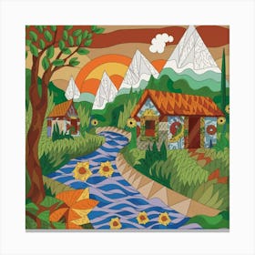 Small mountain village 22 Canvas Print