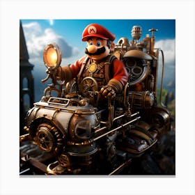 Steampunk Mario Canvas Print