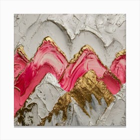 Gold And Pink Mountains Canvas Print